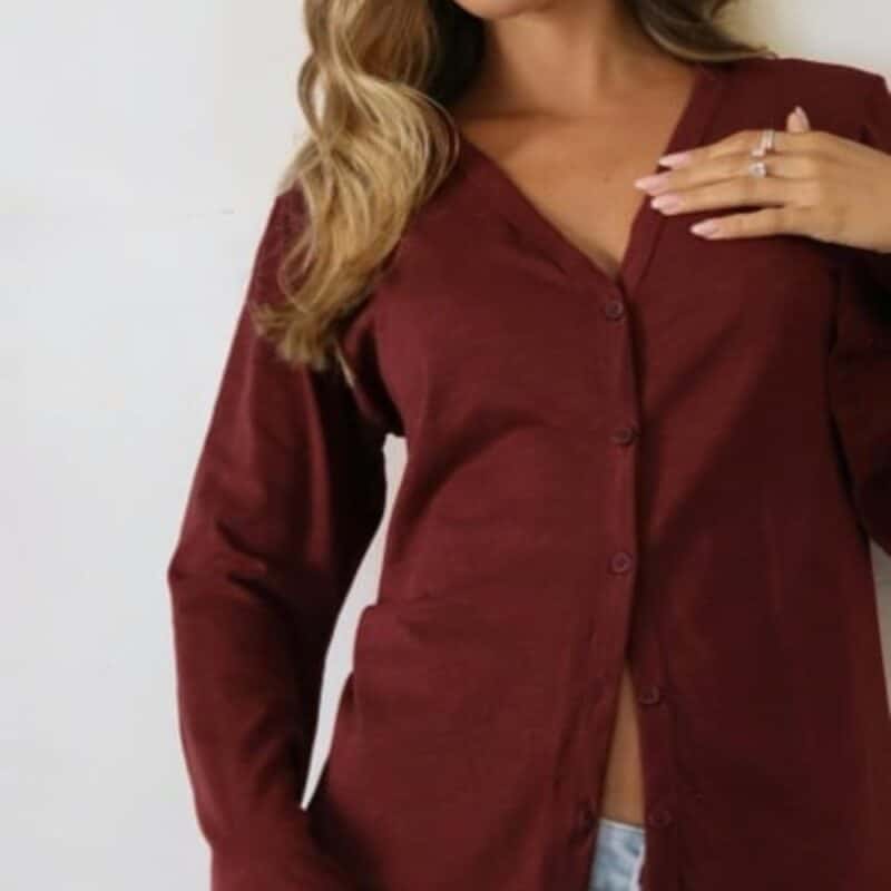 Nina Burgundy Shirt